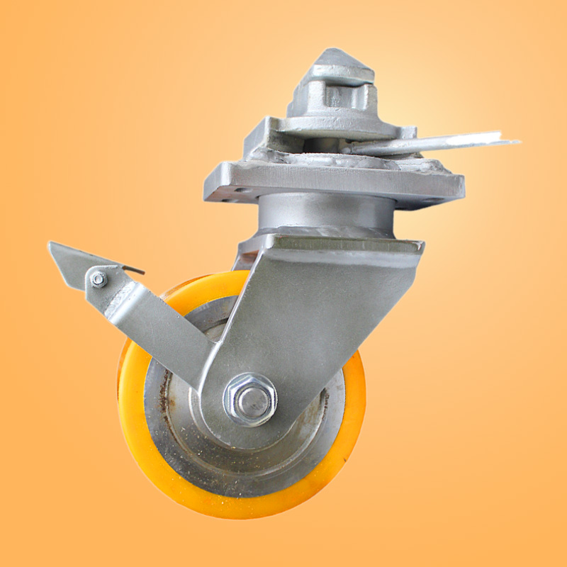 Weihang 8*4  inch  ISO shipping container double locked caster wheels heavy duty 5 ton industrial caster wheel