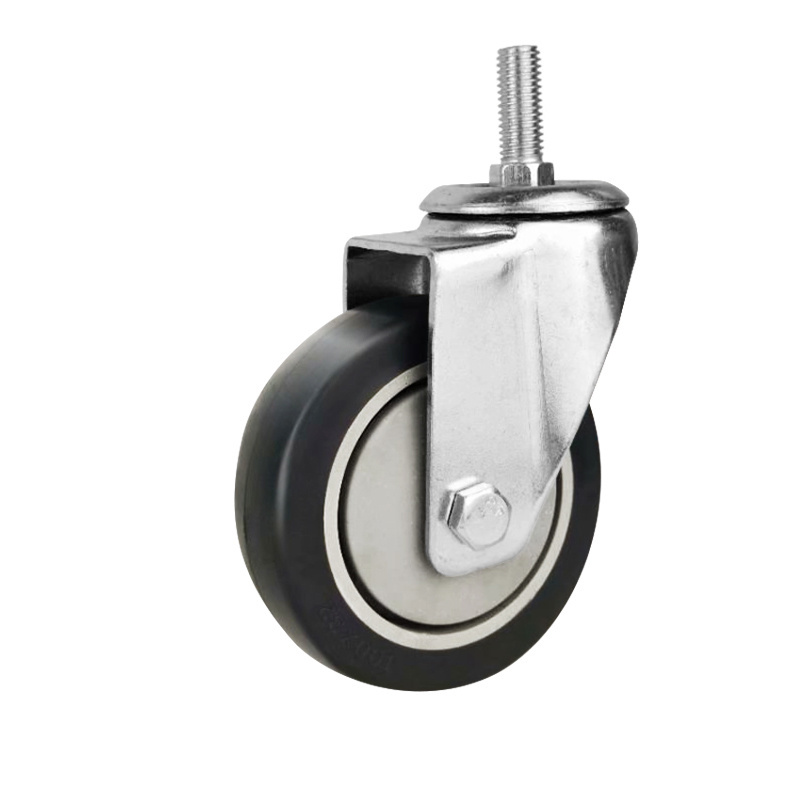 weihang 150KG Load Capacity 4 Inch 100mm Single Ball Race Bearing Polyurethane Locking hand cart Caster Wheels