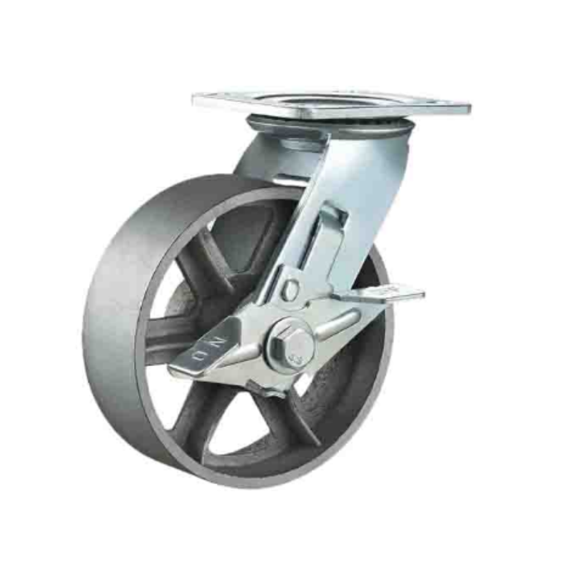 WH heavy duty iron caster wheels 4inch/5inch/6inch/8inch pure iron wheel casters high temperature 500 degree  casters