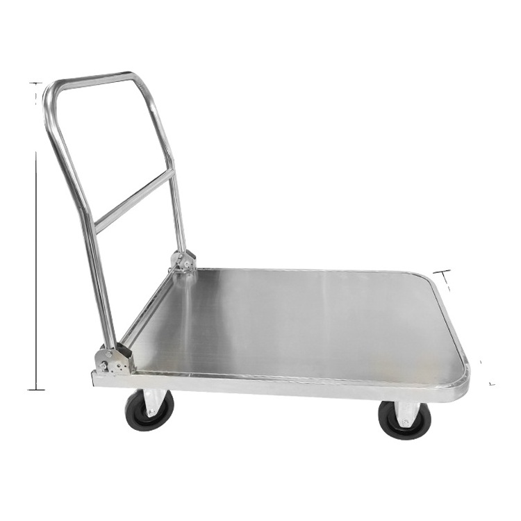 Weihang Heavy Duty Warehouse Tool Trolley Folding Platform Restaurant Serving Trolley Food Service Cart With Wheels