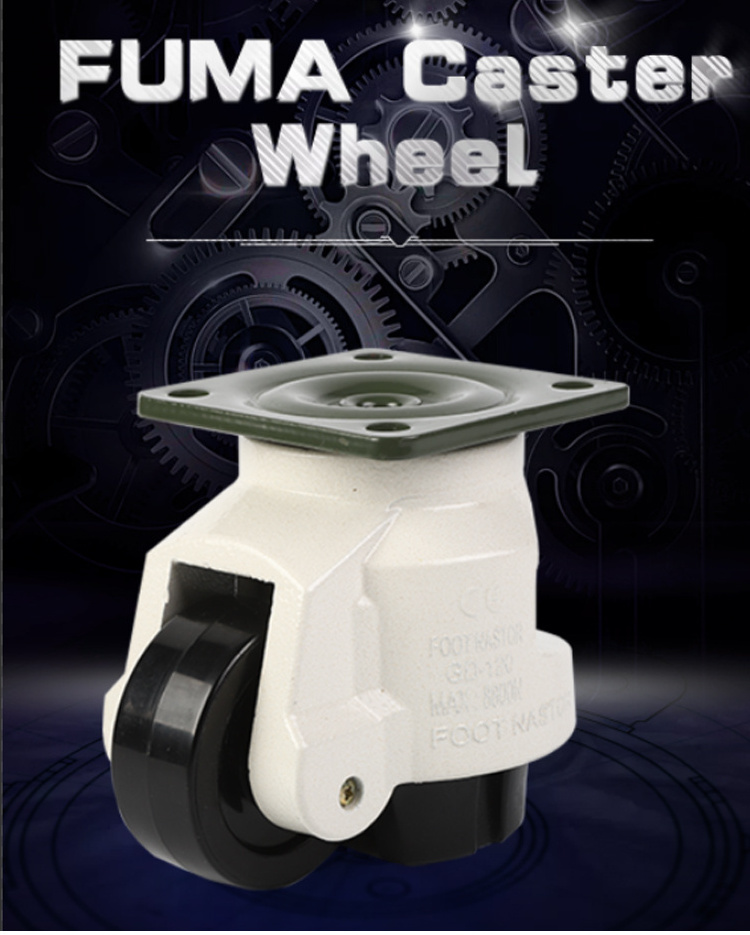 WH Nylon Wheel Top Plate  GD-60F Leveling Caster with Load Rating 250 kgs