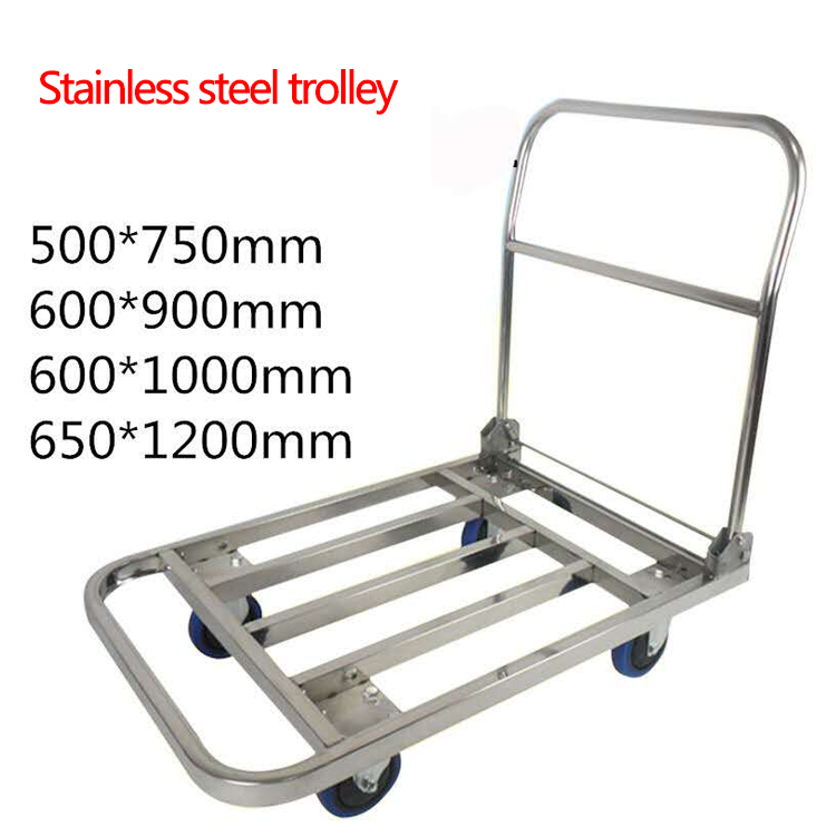 Weihang Heavy Duty Warehouse Tool Trolley Folding Platform Restaurant Serving Trolley Food Service Cart With Wheels