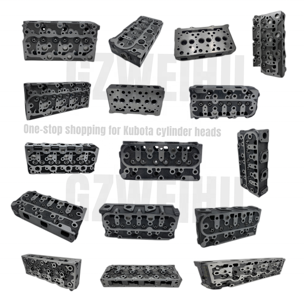 Factory sales kubota engine spare parts cylinder head with valves