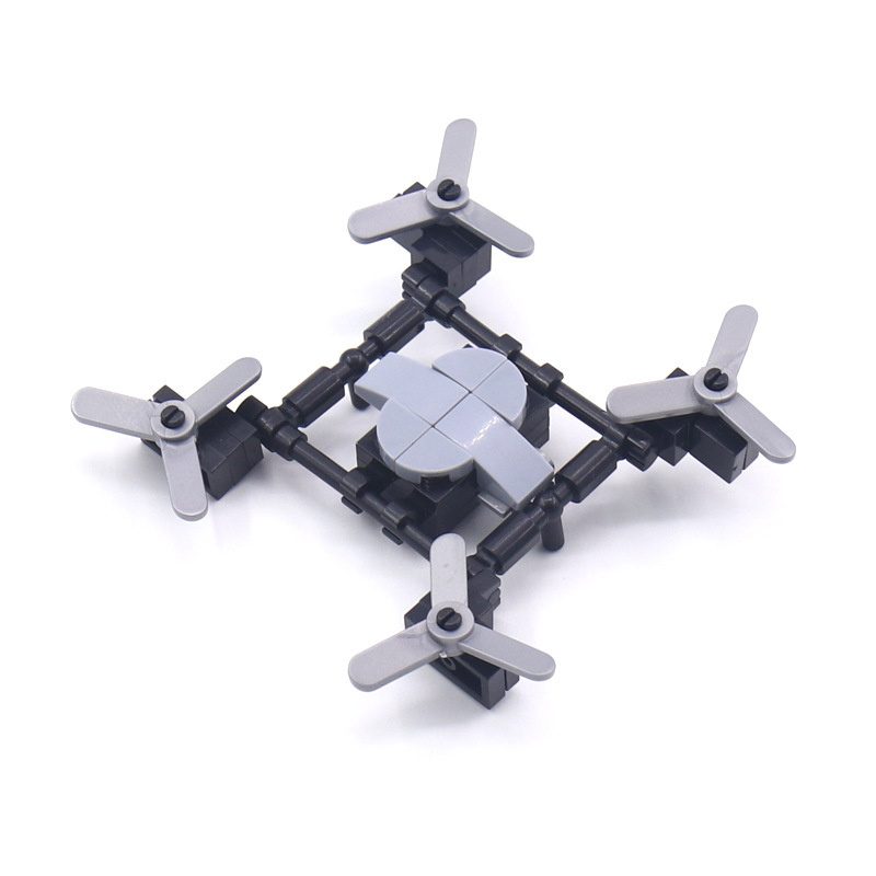 MOC DY Mini Air Vehicle Four Axis Drones No Function War Military City Building Blocks Classic Model Bricks Kits Sets Ideas