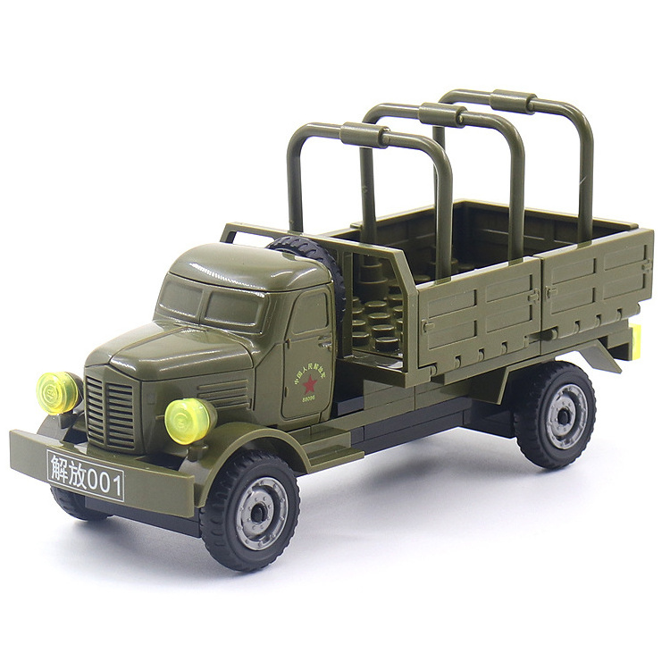 Vehicle Commando Wrangler Jeeped Car SUV WW2 Soldiers Accessories Army Military Building Blocks Brick Sets Toys