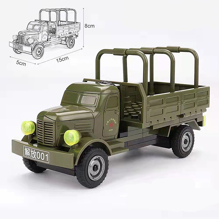 Vehicle Commando Wrangler Jeeped Car SUV WW2 Soldiers Accessories Army Military Building Blocks Brick Sets Toys