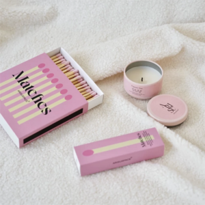 Aromatherapy Candle Matches Pink Box Matches Advanced Personalized Customization Logo Pink Extra Long Sticks Matches