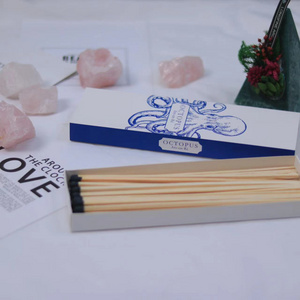 Customized factory boxed extra long matches fireplace aromatherapy candle Customized logo boxed matches