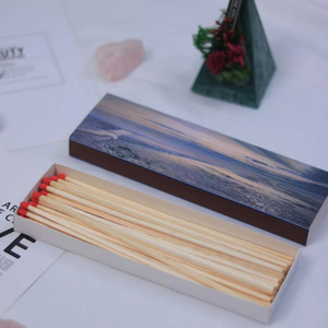 INS Style Customized factory boxed extra long matches with a 20cm fireplace aromatherapy candle Customized logo boxed matches