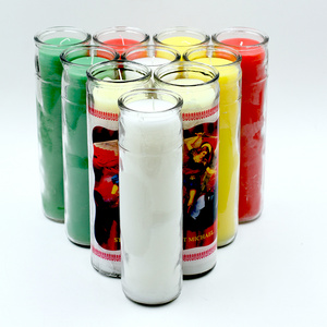 wholesale  7 days glass candles spiritual candles church religious glass jar candles