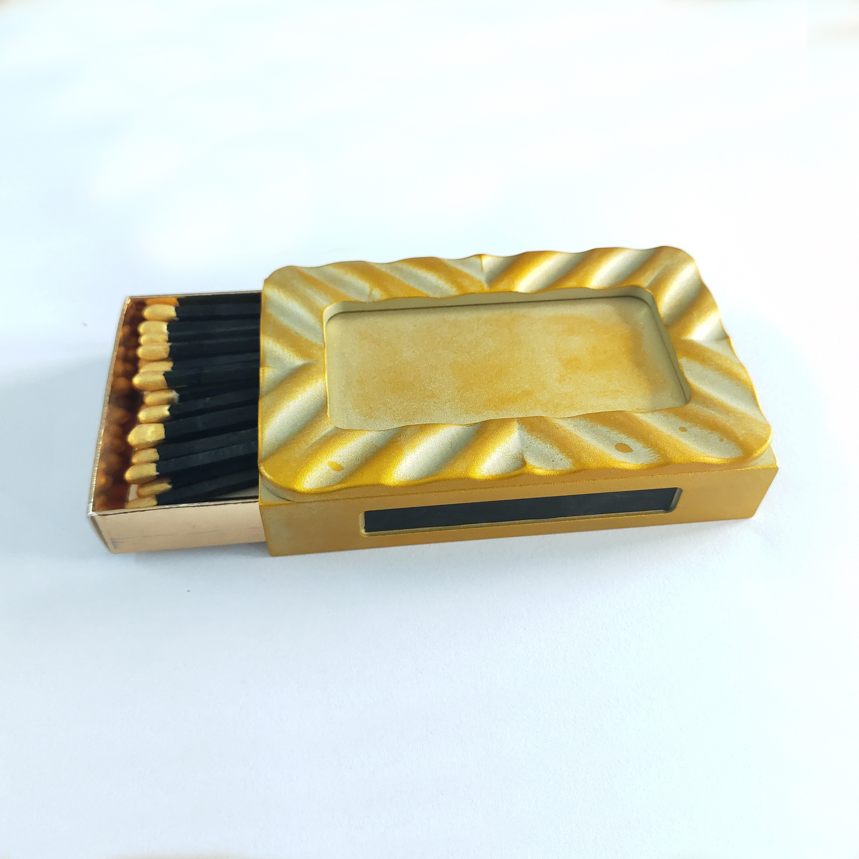 bulk brass holder luxury household high quality match box factory wholesale custom personalized decorative fancy box matches