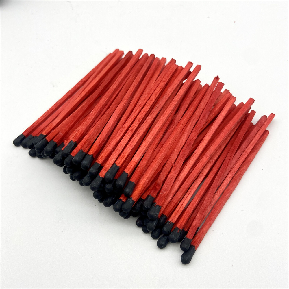 4 inch long colorful match sticks high quality factory direct price match head custom for household hotel matchsticks