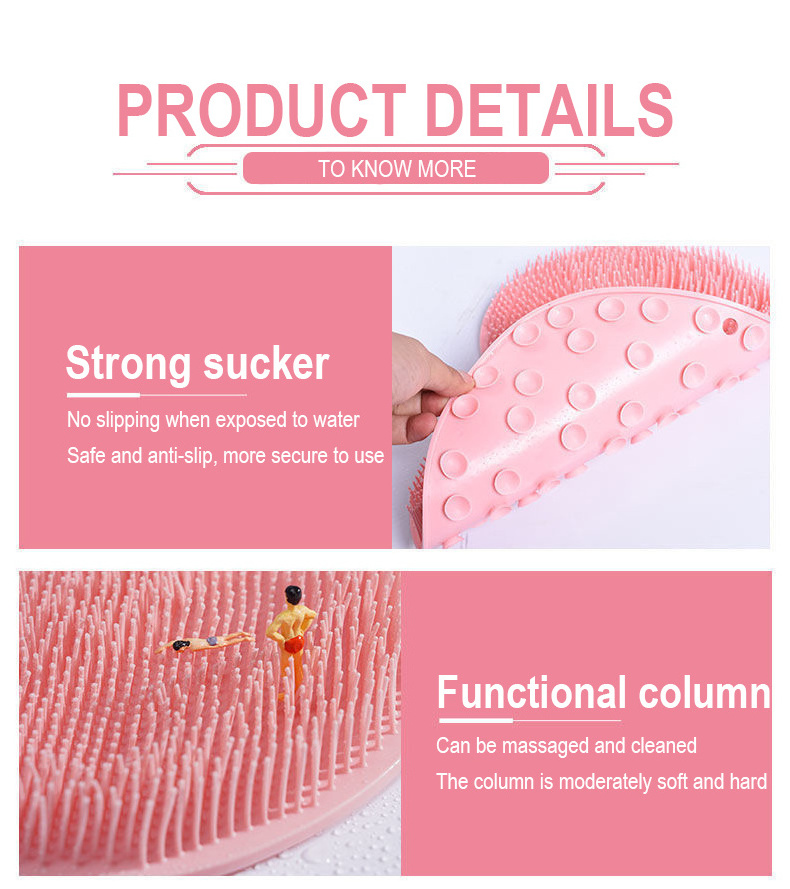 Wholesale Foot Care Cleaner Shower Foot Scrubber Mat Cleaning Scrub Silicone Foot Brush With Non-Slip Suction Cups For Shower