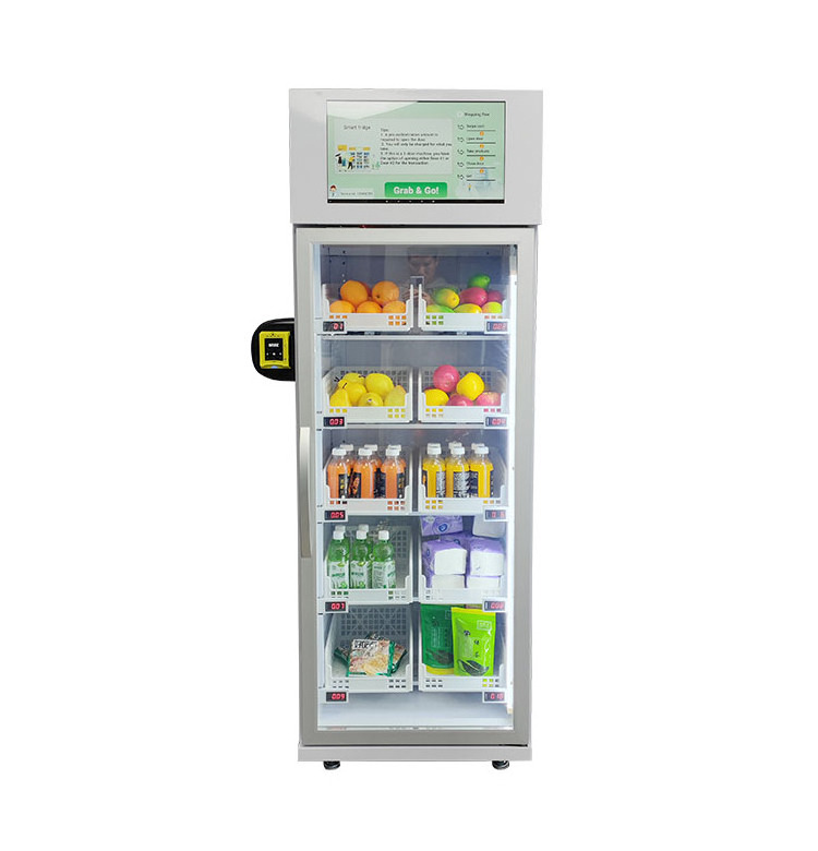 ice cream vending machine smart freezer machine vending grab n go fridge for cold drink