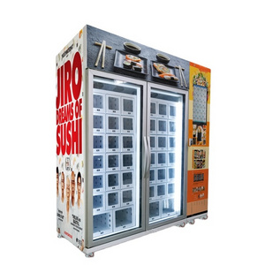 Self service automatic Locker in fridge smart vending machine suitable to sell wine, fresh fruit, salad box, egg