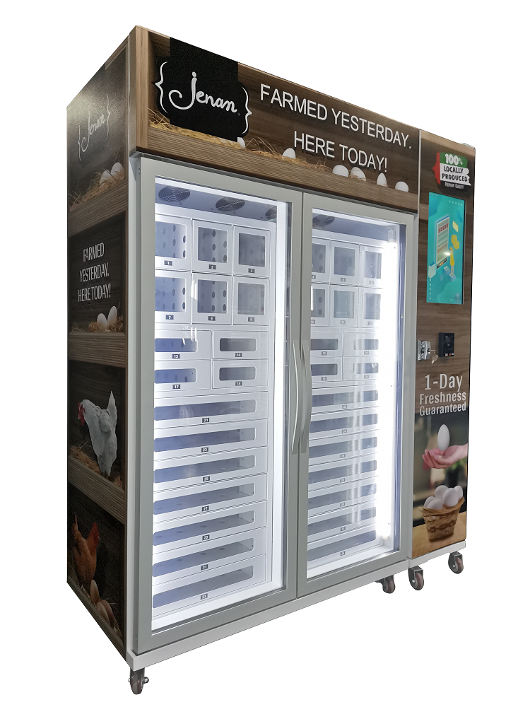 Egg Vending Machine locker in the fridge cooling system Smart Vending Micron Can Be Customized