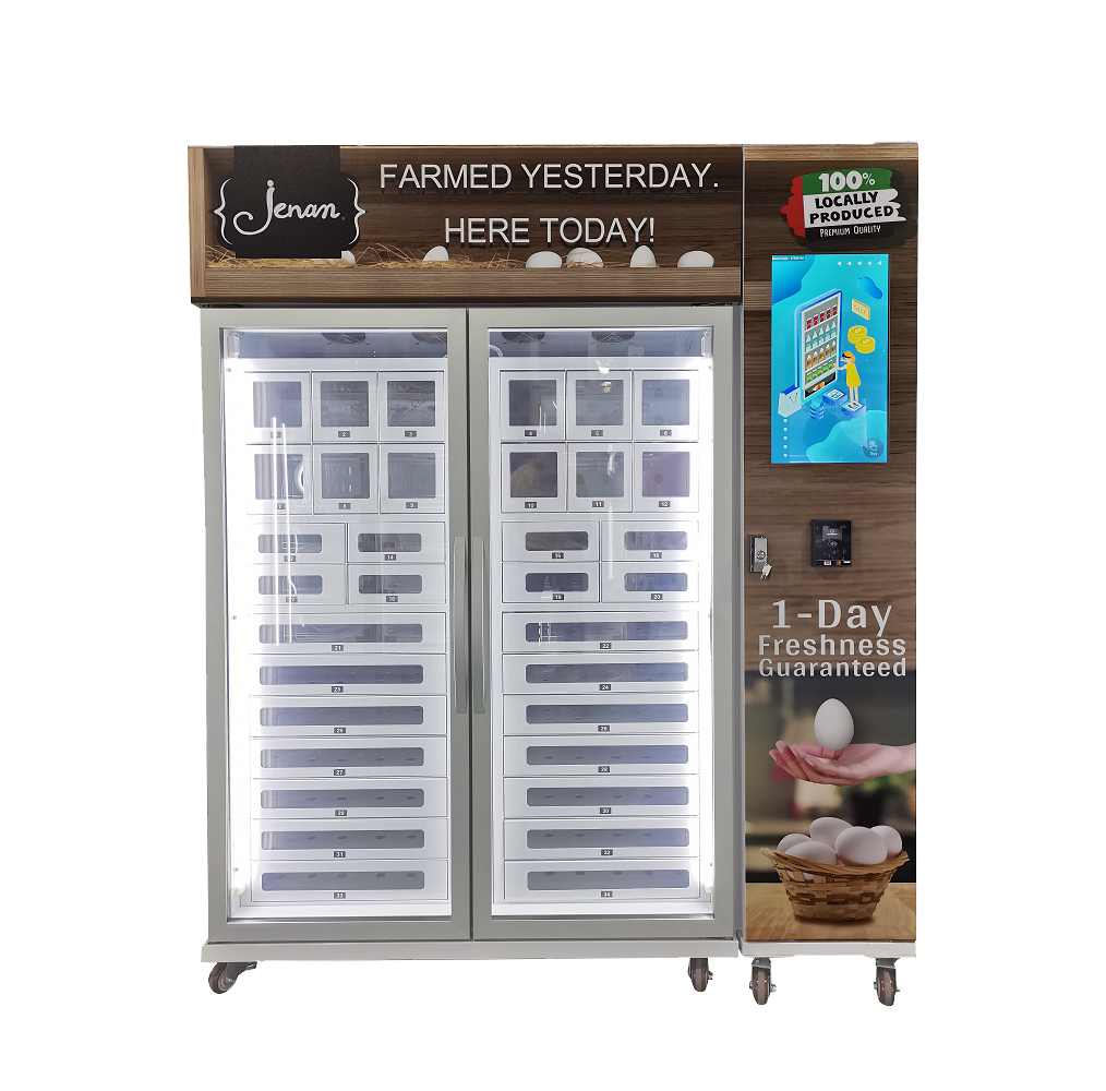 Egg Vending Machine locker in the fridge cooling system Smart Vending Micron Can Be Customized