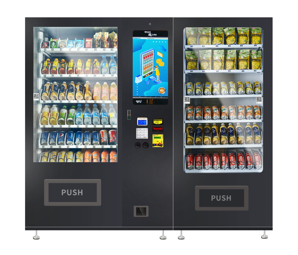 WEIMI Big Capacity Automatic Snacks and Drinks combo Vending Machine with cooling system in office