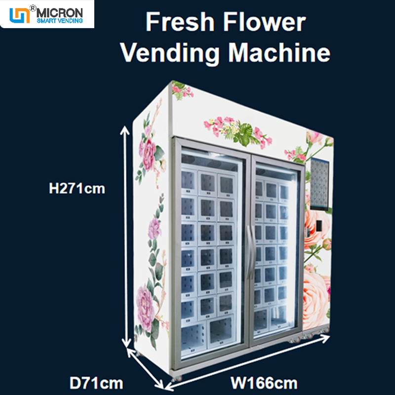 Remote-controlled Energy Saving Cooling Locker Flower Vending Machines  with refrigeration system