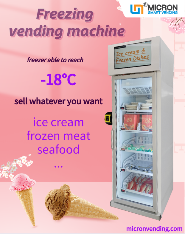 ice cream vending machine smart freezer machine vending grab n go fridge for cold drink