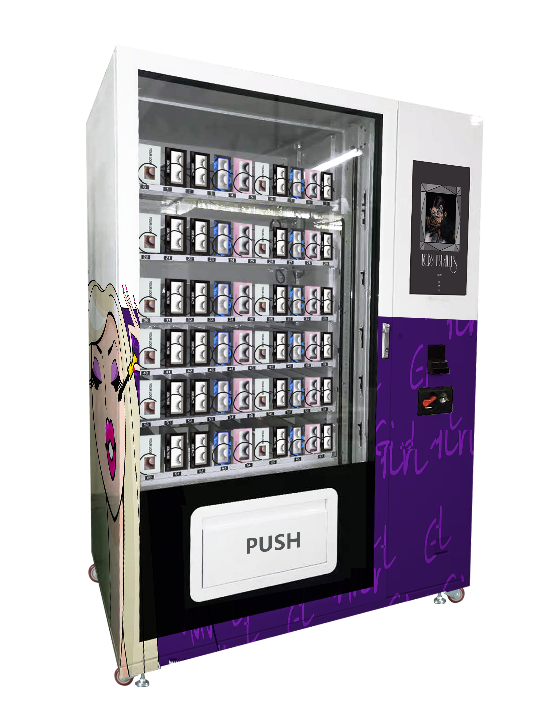 Hot selling vending machine micron WM22-N nail polish eyelash vending machine with touch screen