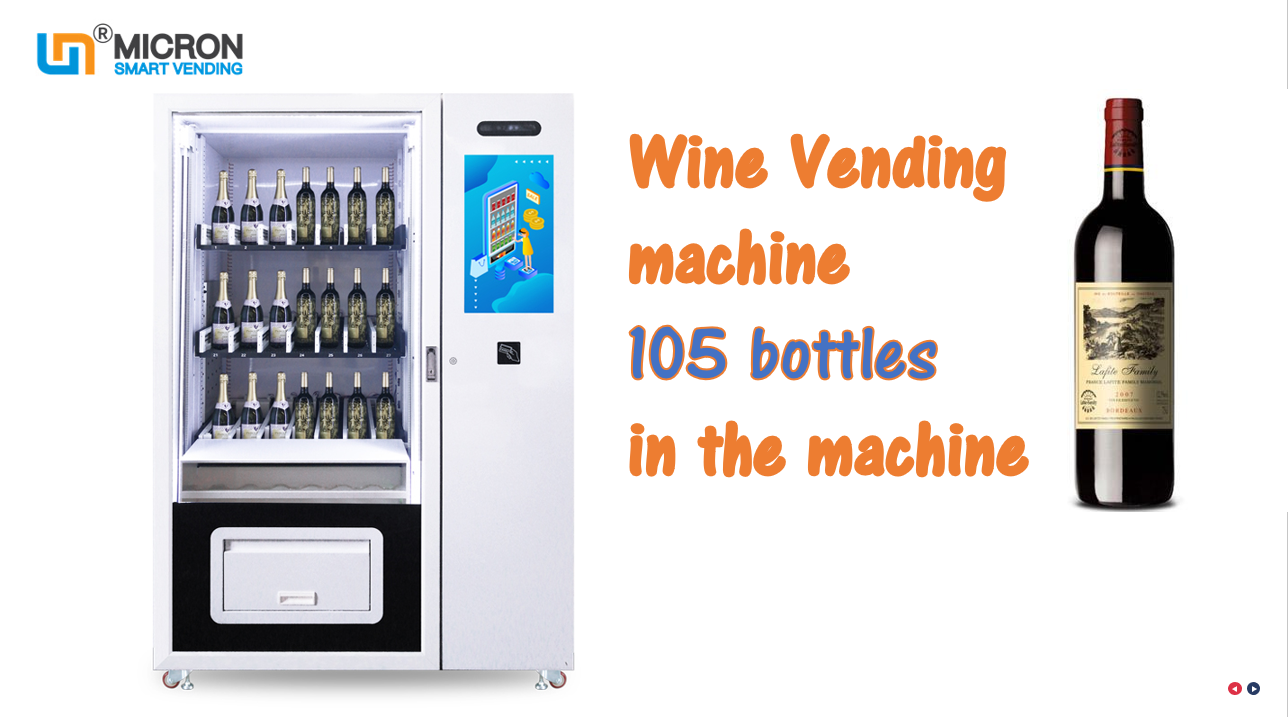 Micron convenience store cocktail wine soda sparkling water glass bottle glass beer vending machine