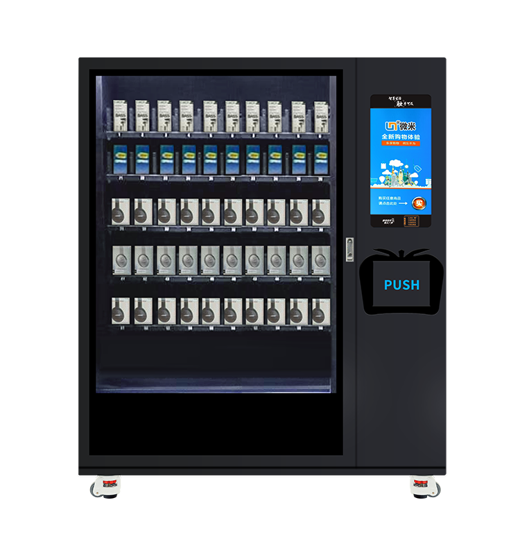 Micron big capacity mobile phone accessories vending machine with elevator in subway airport