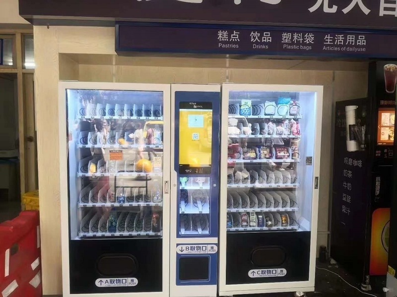 WEIMI Big Capacity Automatic Snacks and Drinks combo Vending Machine with cooling system in office