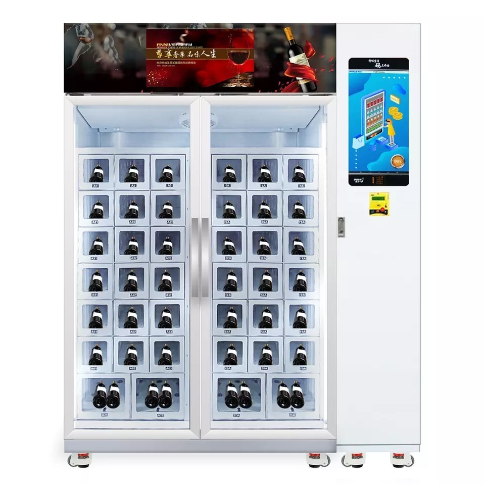 WEIMI smart vending red wine vending machine whiskey beer glass bottle vending machine with cooling system