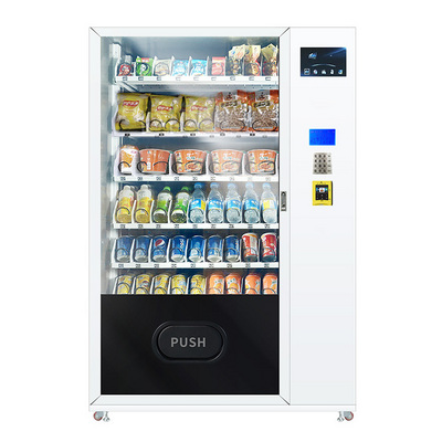 Automatic snack and drink Vending Machine with CE certificate touch screen conveyor belt spiral vending machine