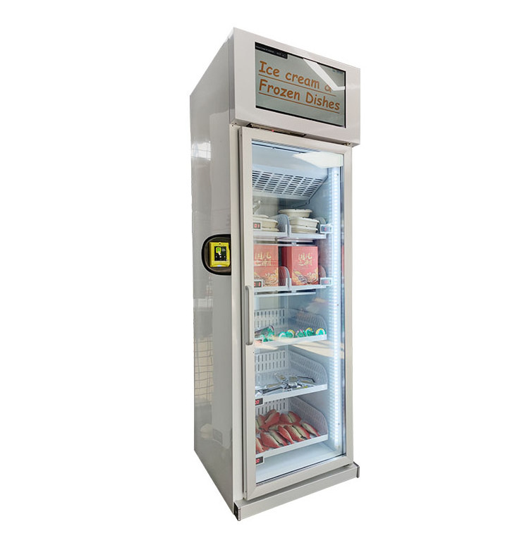 ice cream vending machine smart freezer machine vending grab n go fridge for cold drink