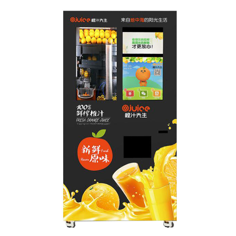 Micron commercial automatic fresh squeezed orange juice vending machine with card reader and bill validator