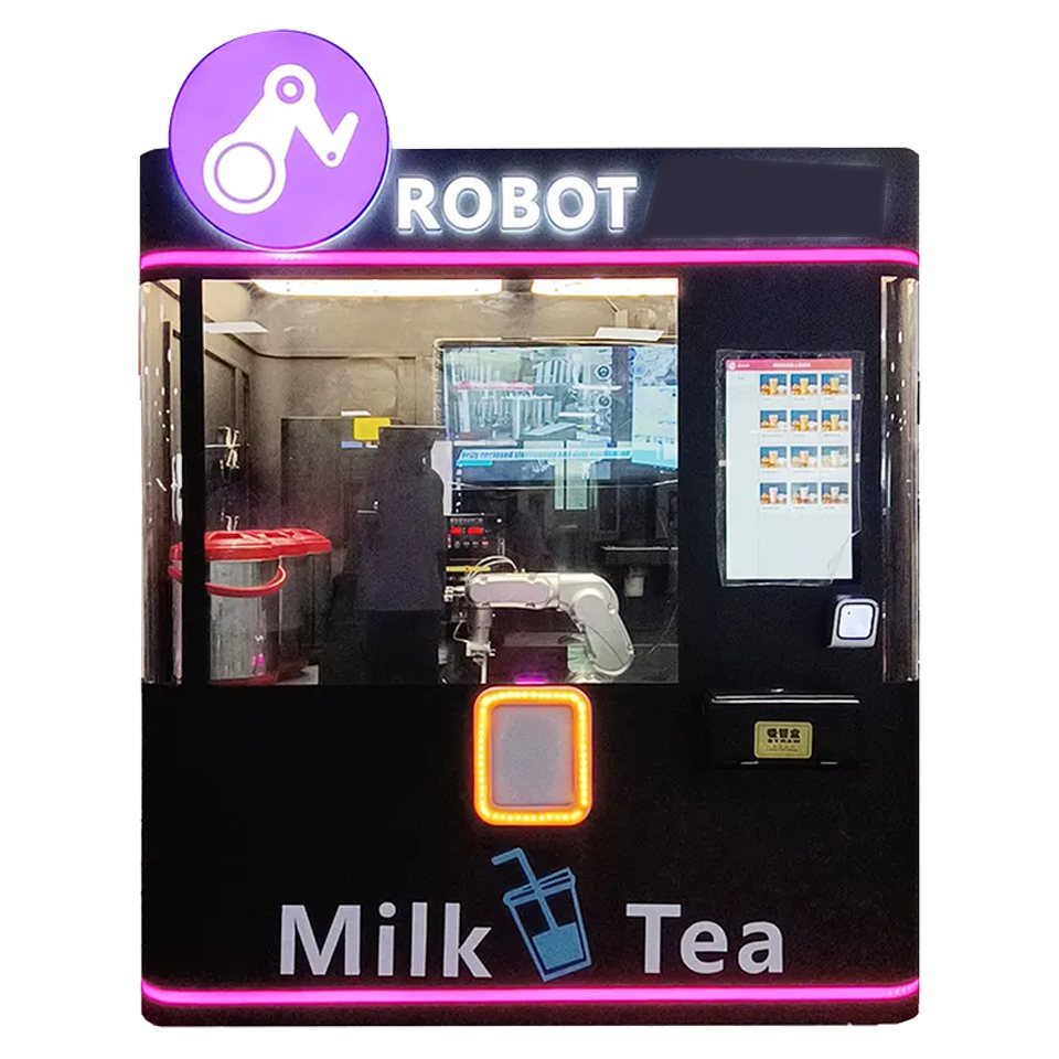 Micron intelligent robot freshly made bubble tea milk tea vending machine with robot arm