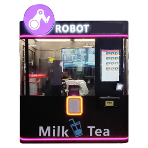 Micron intelligent robot freshly made bubble tea milk tea vending machine with robot arm