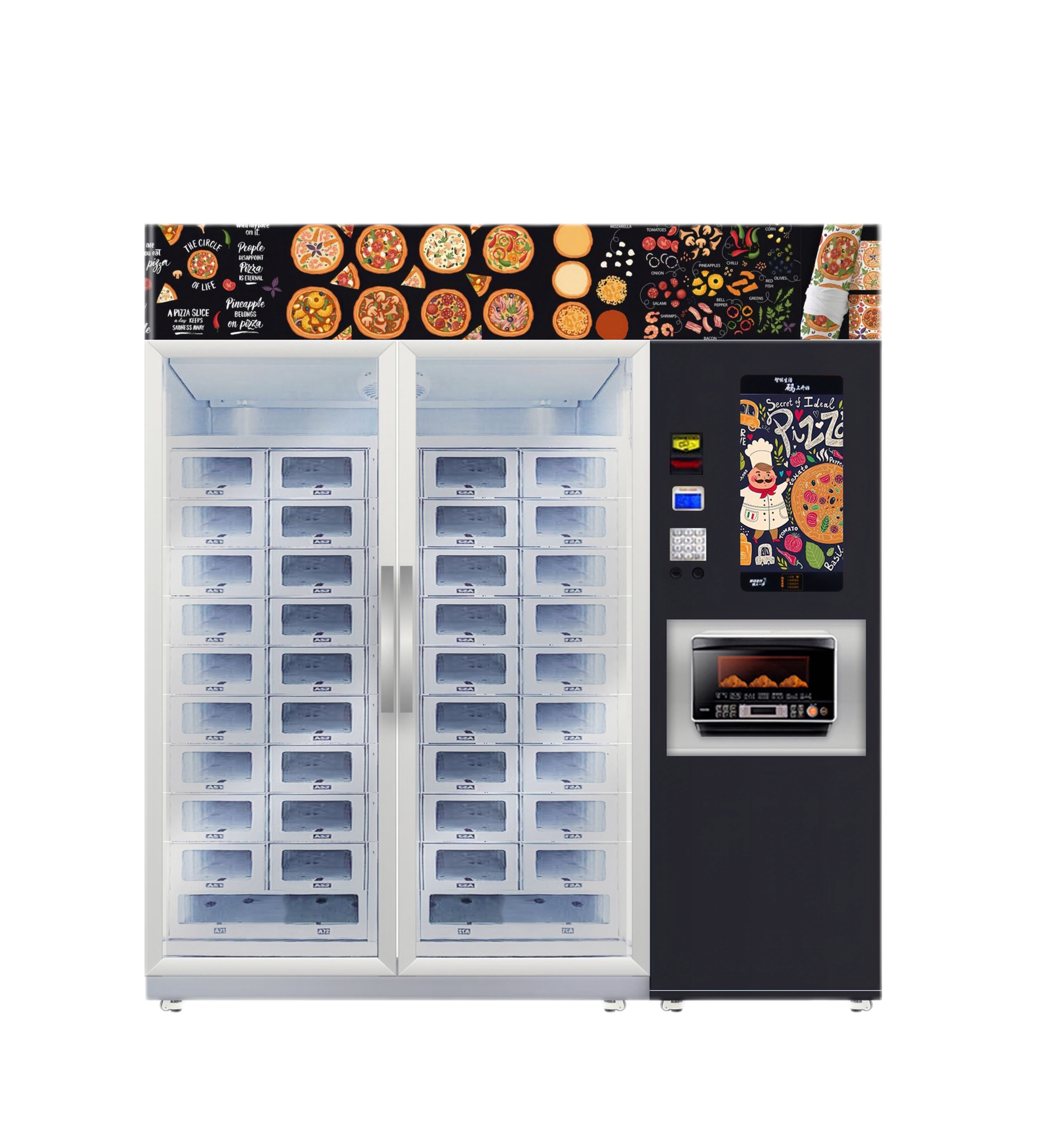 Micron cheap smart vending machine for sale hot food vending machine Pizza with tropical microwave