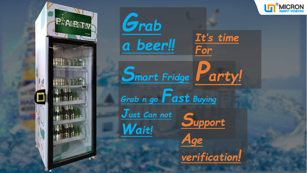 Cheap Beer Vending Machines With Age Recognition, 2-20 Degree Cooling System, Beer Bottle Smart Fridge