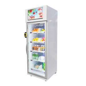 Smart Fridge Grab and Go High Tech Vending Machine for Fruits Fresh Products Vegetable Drinks Wifi /SIM Card Weight Sensing