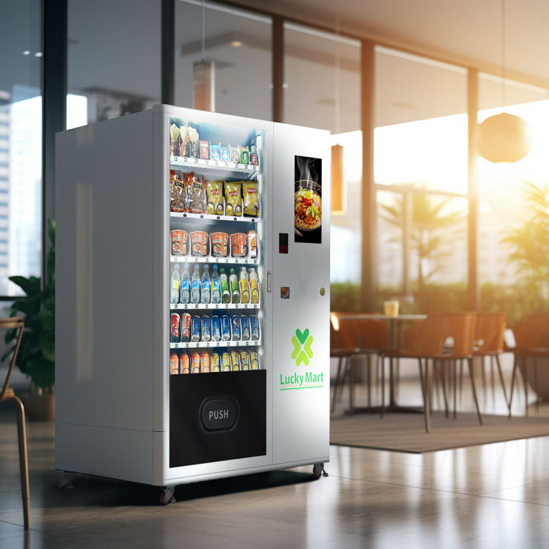 CashlessTouch Screen Intelligent Digital Snacks and Drinks Vending Machine with Cooling System