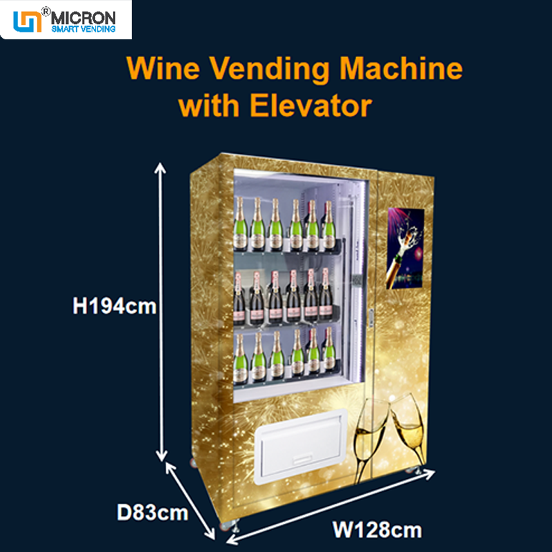 For Adults with Age Discriminator Elevator Card Reader Wine Beer Glass Bottle Drinks Vending Machines for Sale