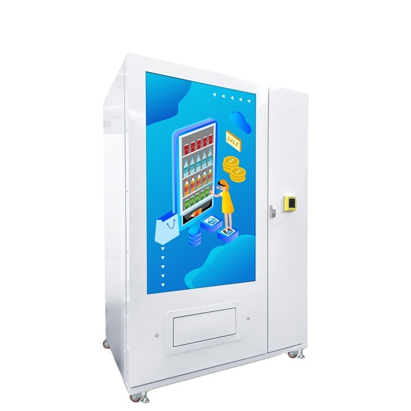 Advertisement big touch screen snack drink soda vending machineAndroid System Visa Master Card Payment Terminal vending machine