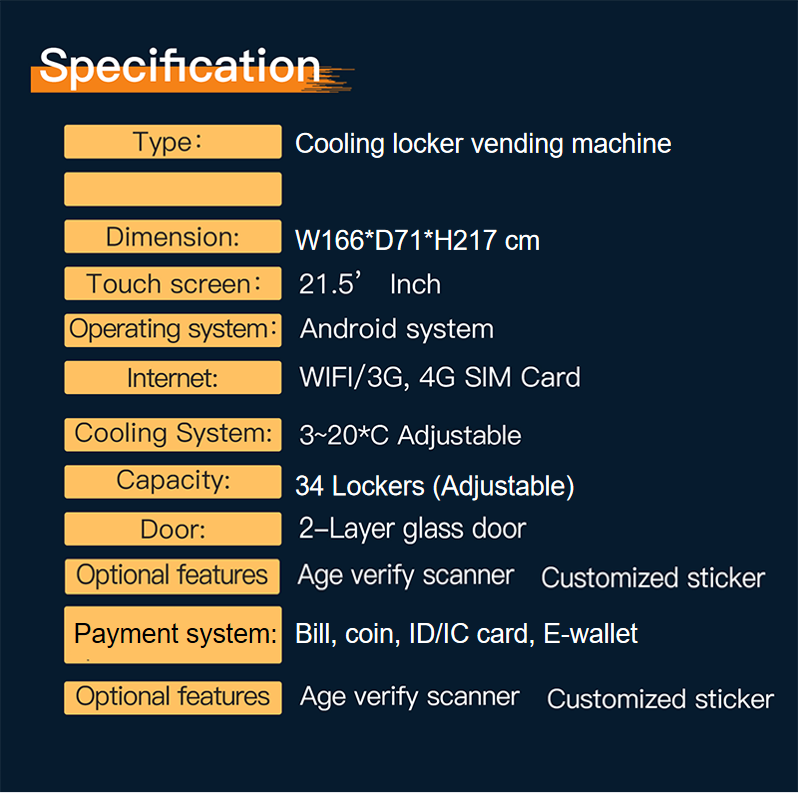 Remote-controlled Energy Saving Cooling Locker Flower Vending Machines  with refrigeration system