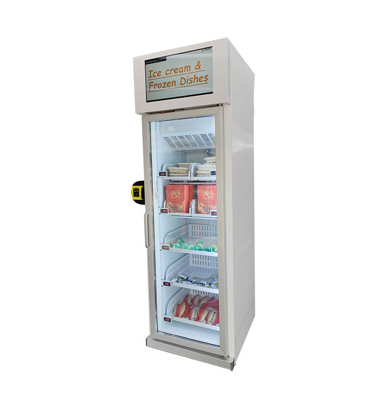 ice cream vending machine smart freezer machine vending grab n go fridge for cold drink