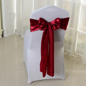 New Hot Selling Products decoration satin fabric colorful chair sashes chair covers for wedding