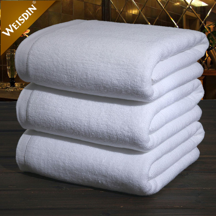 5 Star Hotel Towels White Custom Logo Bathroom Linen 100% Cotton Face Hand Bath Hotel Towel Set