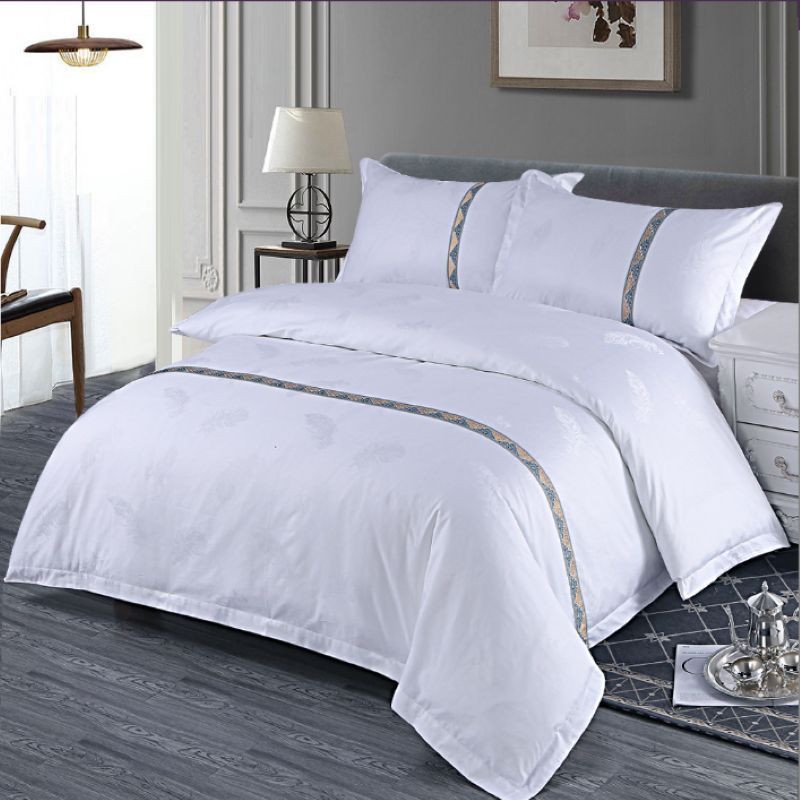 Factory Direct High Quality Solid color comfortable and soft bedding 100 cotton hotel bed sheets set