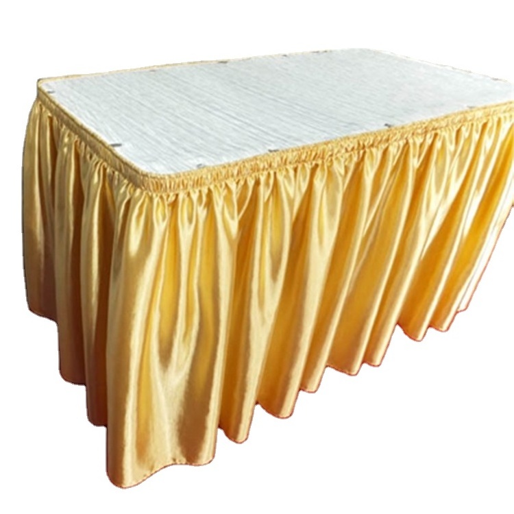 Satin Fabric High Quality table linens table skirts table cloths for wedding