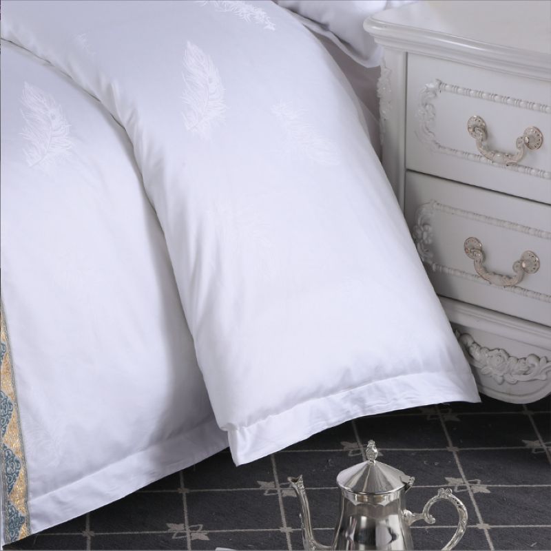 Factory Direct High Quality Solid color comfortable and soft bedding 100 cotton hotel bed sheets set