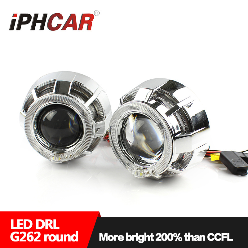 IPHCAR wholesale price M99 2.5 inch led light guide angel eyes hid bi-xenon projector lens LED Halo Ring Kits Retrofit