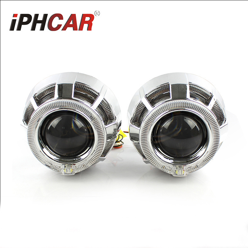 IPHCAR wholesale price M99 2.5 inch led light guide angel eyes hid bi-xenon projector lens LED Halo Ring Kits Retrofit