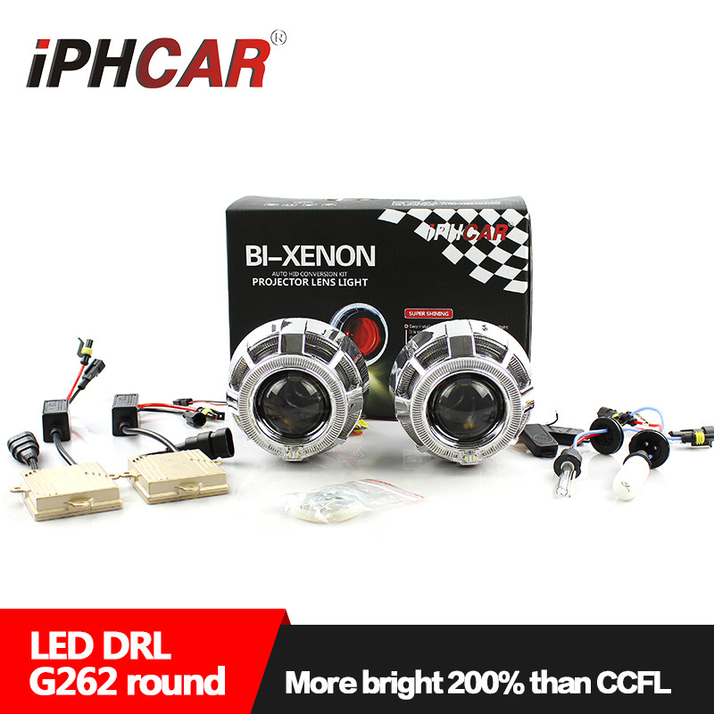 IPHCAR wholesale price M99 2.5 inch led light guide angel eyes hid bi-xenon projector lens LED Halo Ring Kits Retrofit